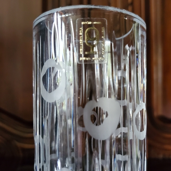 7" Crystal 24% Lead Abstract Design Rogaska Slatina Steklarska Sola Rocno Delo - Picture 9 of 11